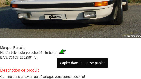 Copier dans le presse-papier